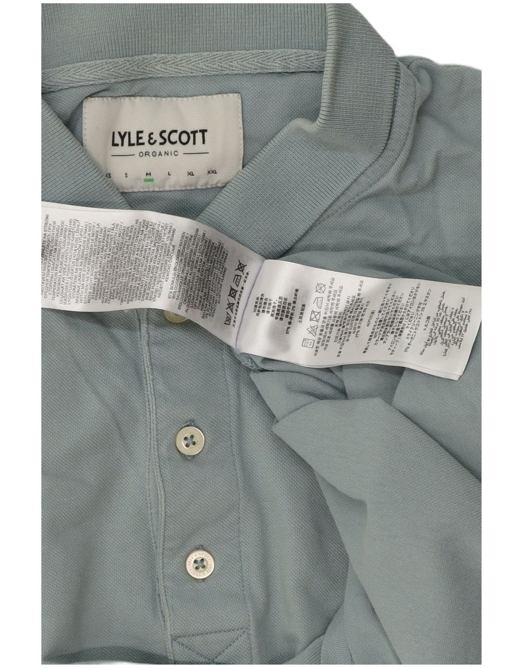 Męska koszulka polo Lyle & Scott, średnia niebieska, bawełniana