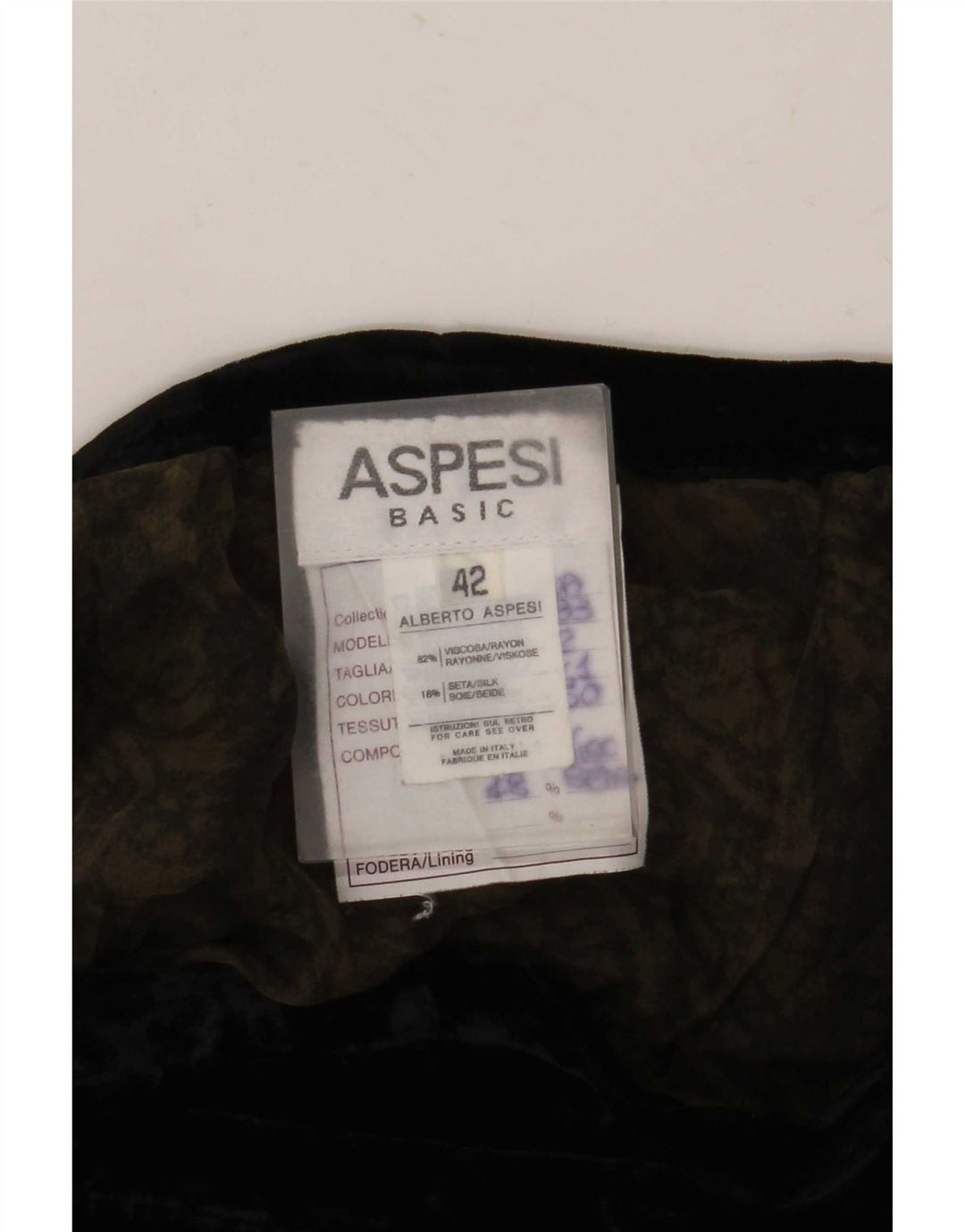 Damska spódnica maxi Aspesi IT 42 Medium W26 Czarna wiskoza Paisley