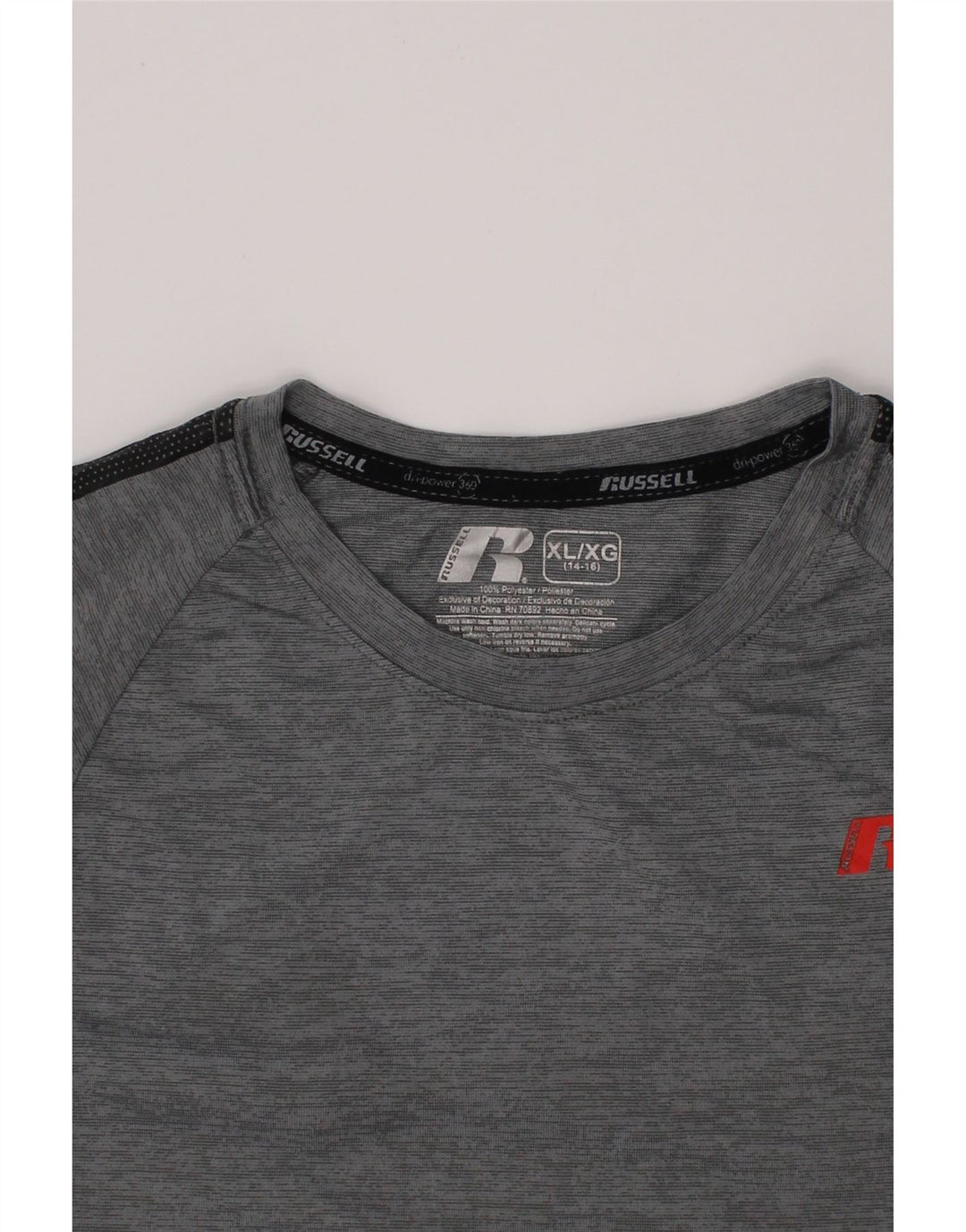 T-shirt chłopięcy RUSSELL ATHLETIC Dri-Power, 14-15 lat, XL, szary