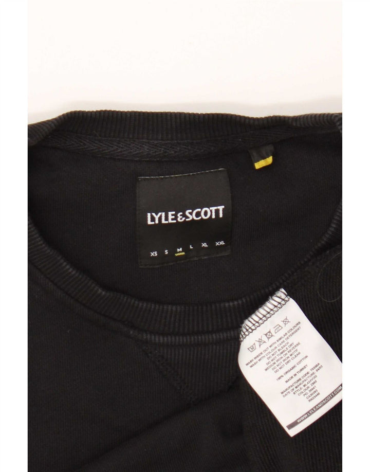 Męska bluza dresowa Lyle & Scott, średnia czarna, bawełniana