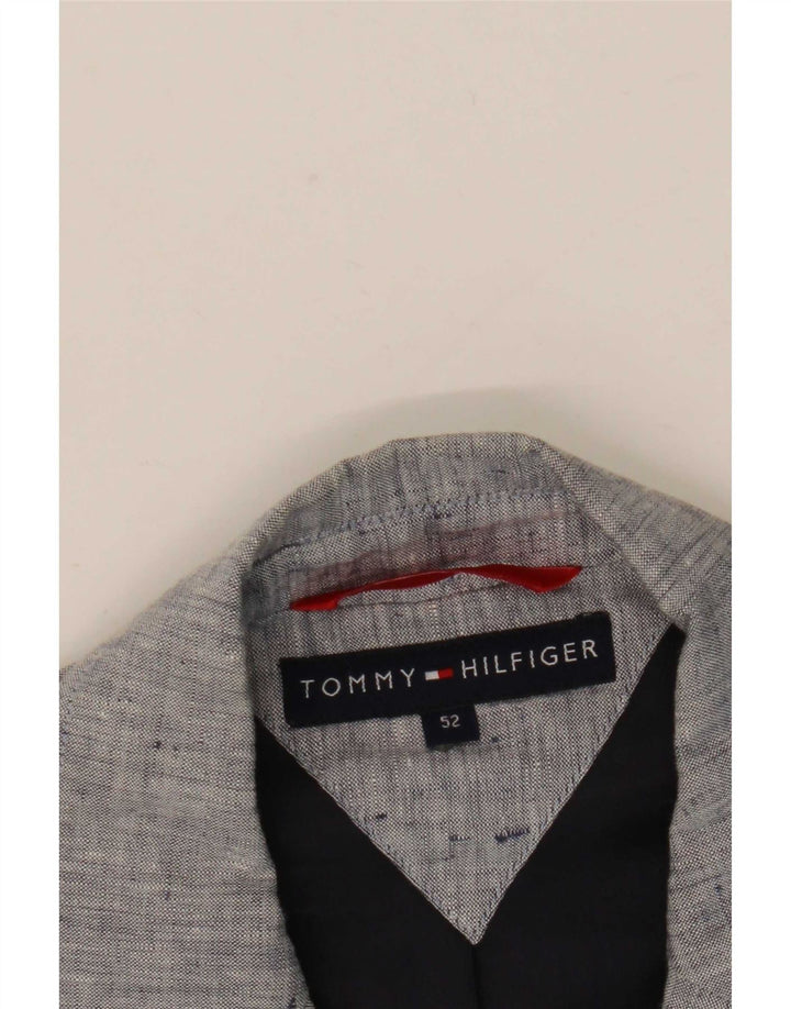 Męska marynarka zapinana na 3 guziki Tommy Hilfiger IT 52 XL Szara nakrapiana