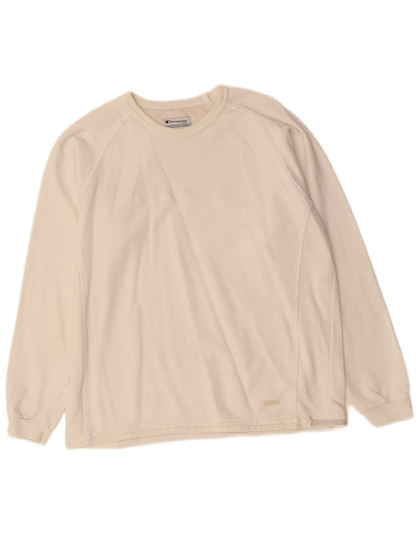 Damska bluza Champion Graphic Oversize Sweter UK 10 Small Off White