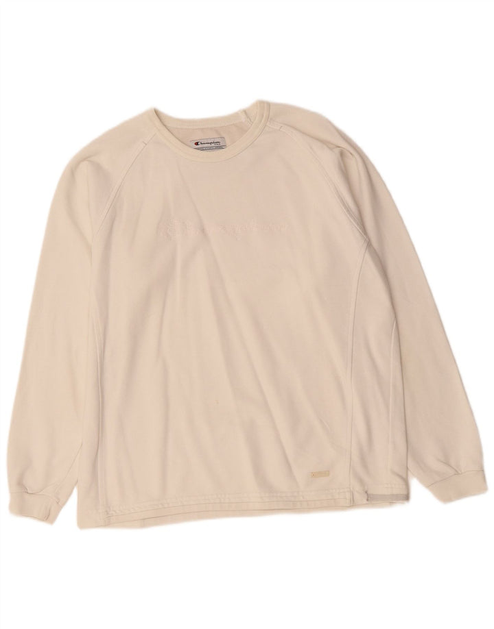 Damska bluza Champion Graphic Oversize Sweter UK 10 Small Off White