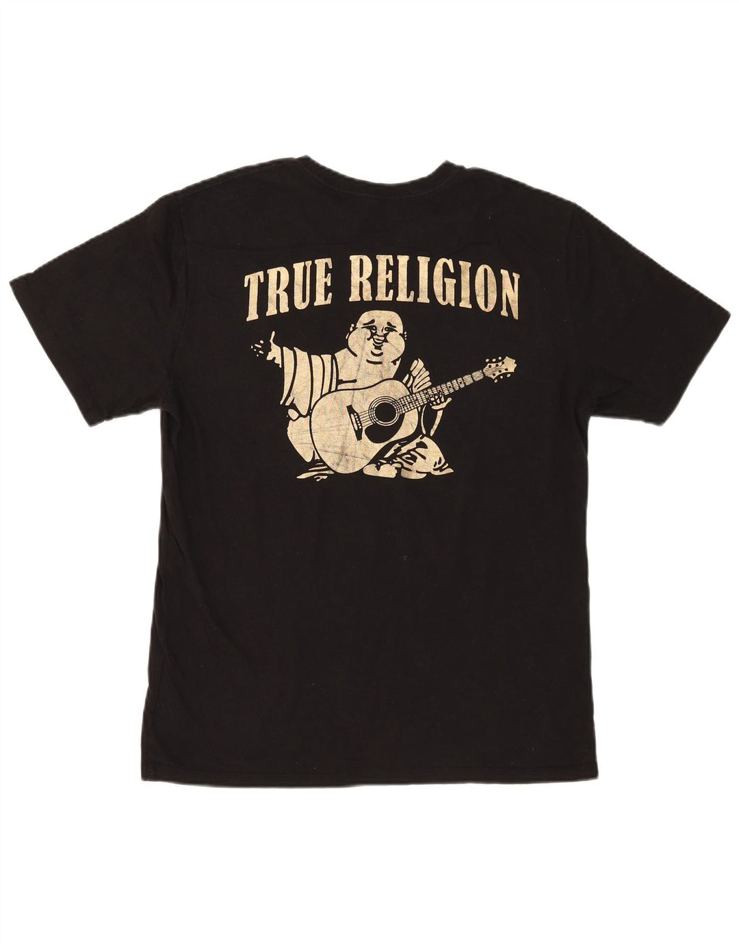 Męski T-shirt z grafiką True Religion, duży, czarny, bawełniany