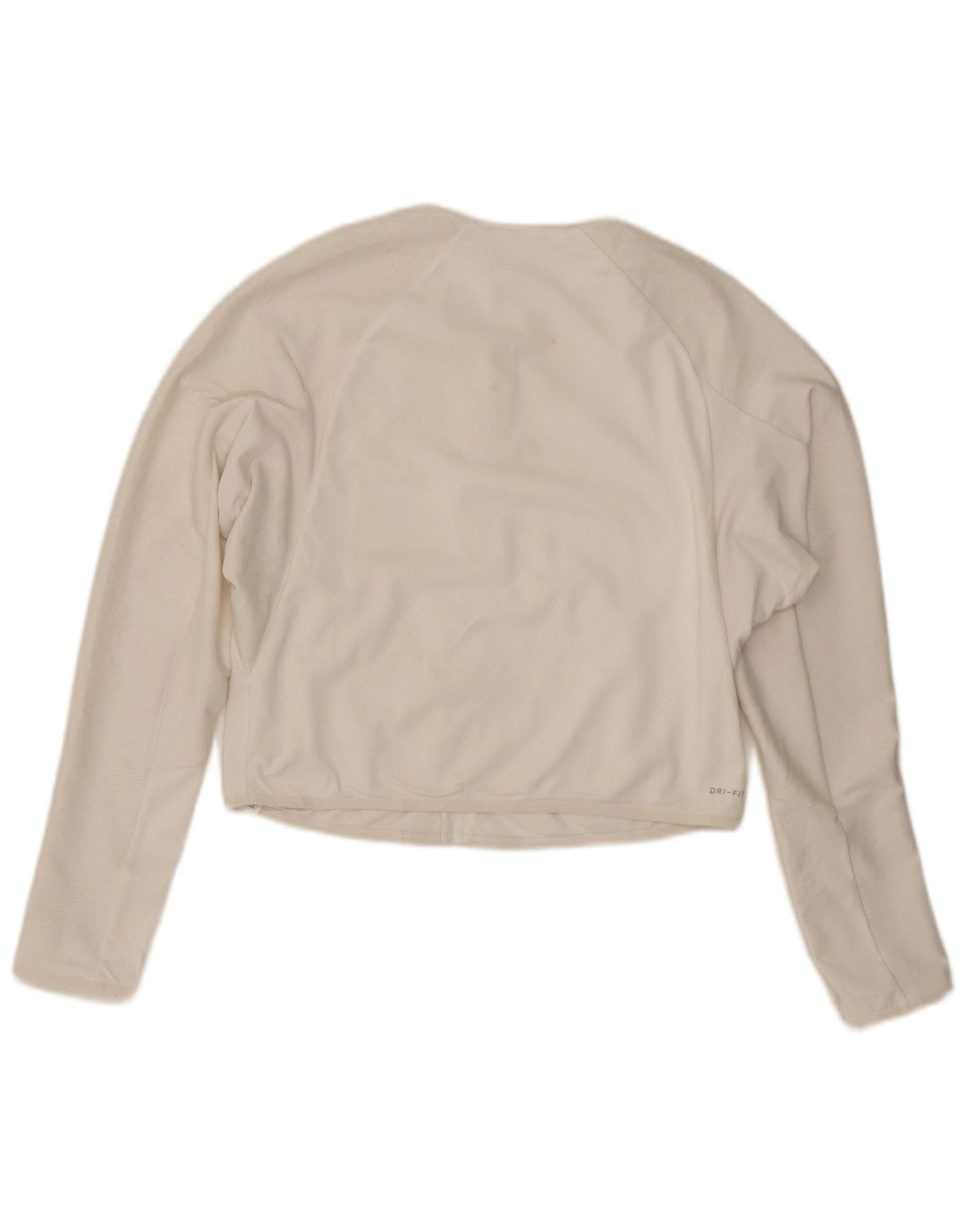Damska kurtka dresowa Nike Dri Fit Crop Top UK 16, duża, biała, poliestrowa