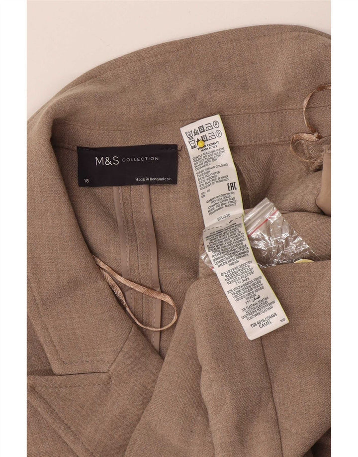 Marks & Spencer Damska marynarka z podwójnymi piersiami, UK 18 XL, beżowa