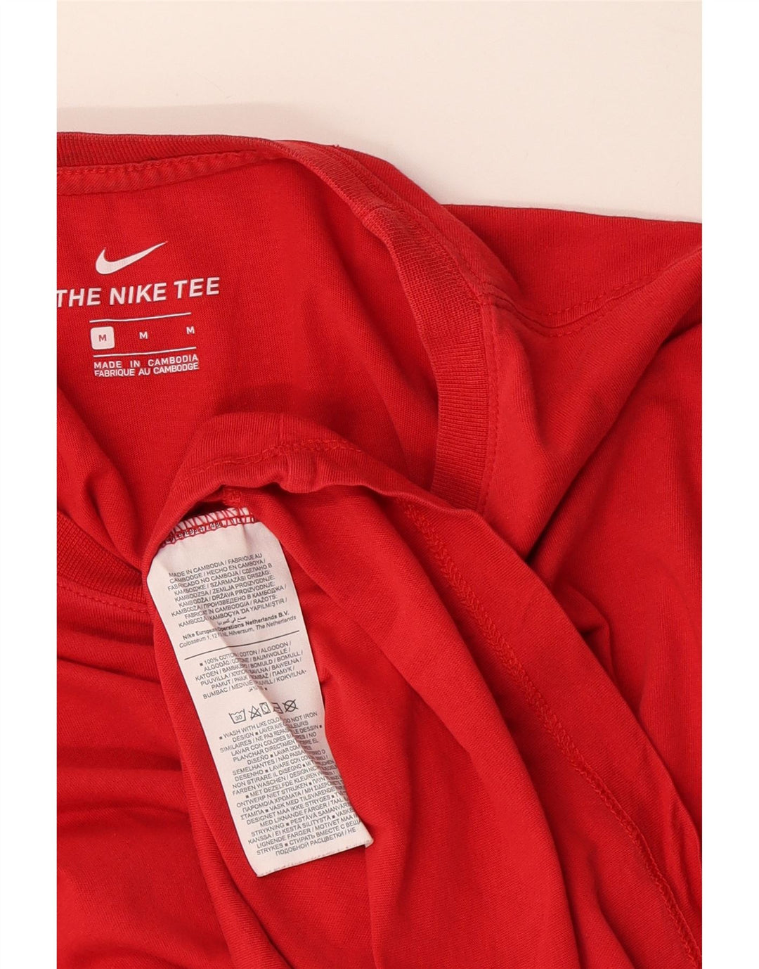 T-shirt męski Nike, bawełniany, średni czerwony