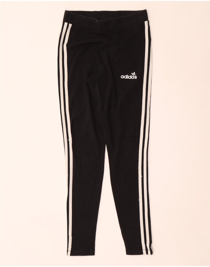 Legginsy damskie Adidas UK 12, średnie, czarne, bawełniane