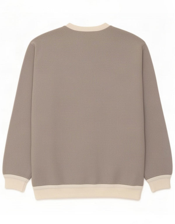 Bluza damska Vintage Jumper UK 18 XL Szary Kolorblok Akryl