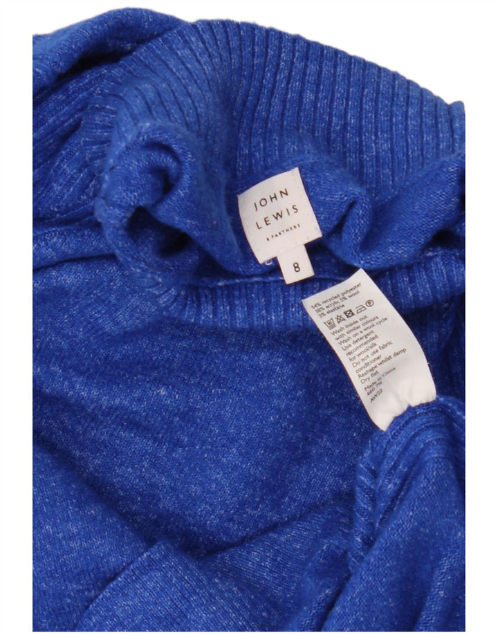 Damski sweter oversize z golfem John Lewis UK 8 Small Blue