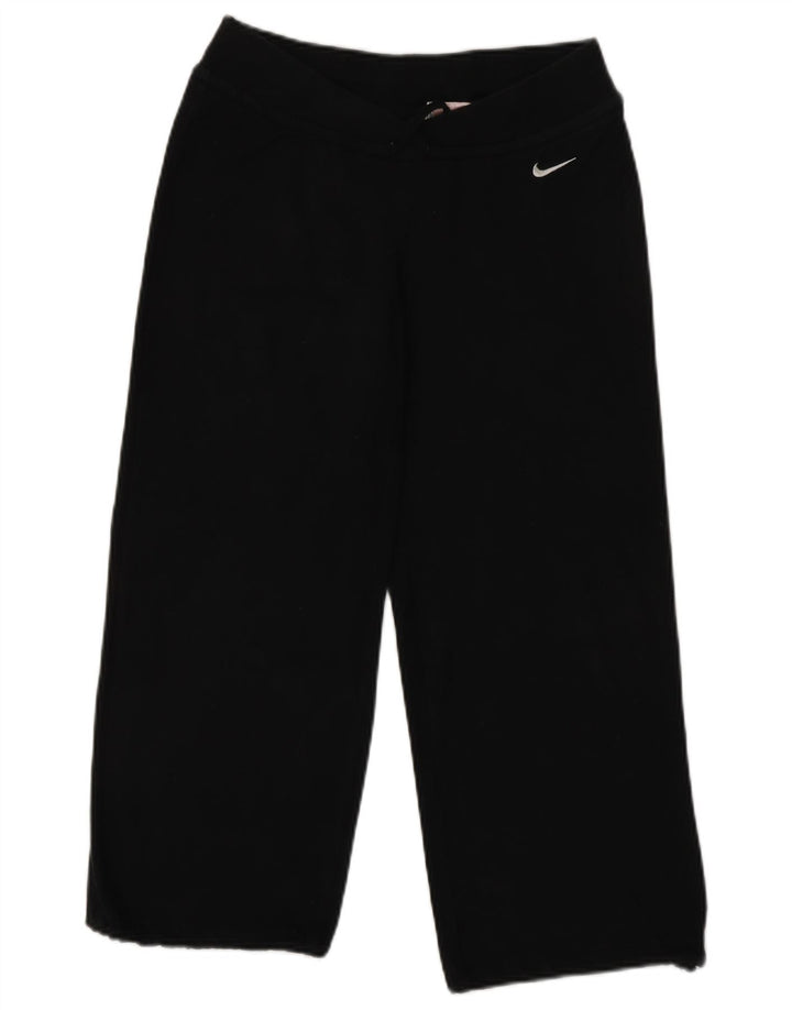 Damskie spodnie dresowe NIKE Capri UK 8/10, małe, czarne, bawełniane