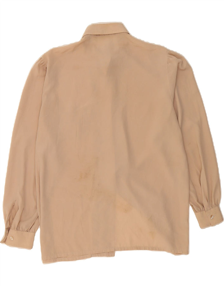 MARIO ROSELLA Womens Shirt Blouse EU 42 Large Beige Polyester Vintage Mario Rosella and Second-Hand Mario Rosella from Messina Hembry 