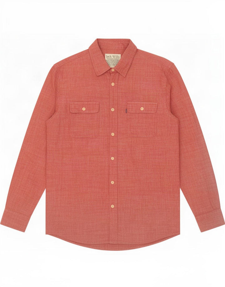 Koszula męska Jack Wills, bawełniana, w kolorze średnio czerwonym
