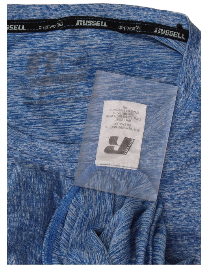 T-shirt męski Russell Athletic Top 2XL, niebieski, nakrapiany poliester