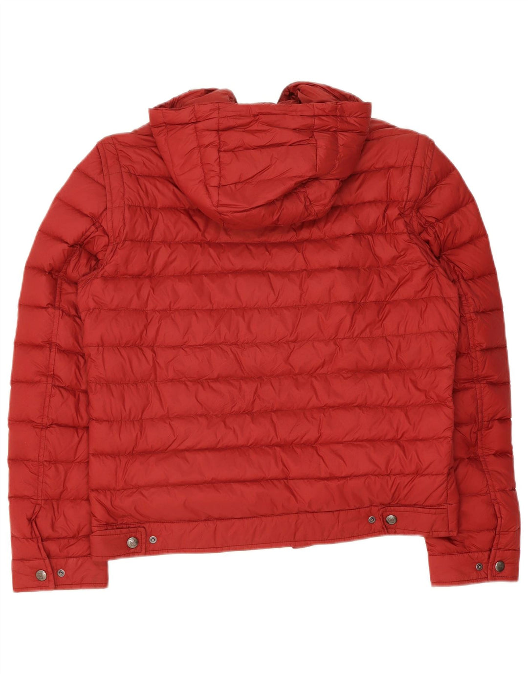 MASSIMO DUTTI Womens Hooded Padded Jacket UK 16 Large Red