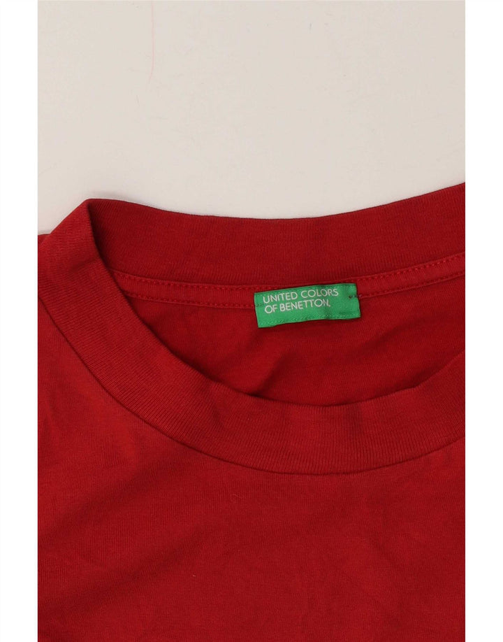 Top damski Benetton z rękawem 3/4 UK 14, średni czerwony