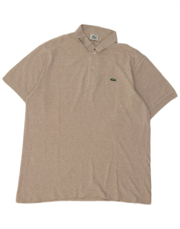 Męska koszulka polo Lacoste, rozmiar 6, XL, beżowa, bawełniana