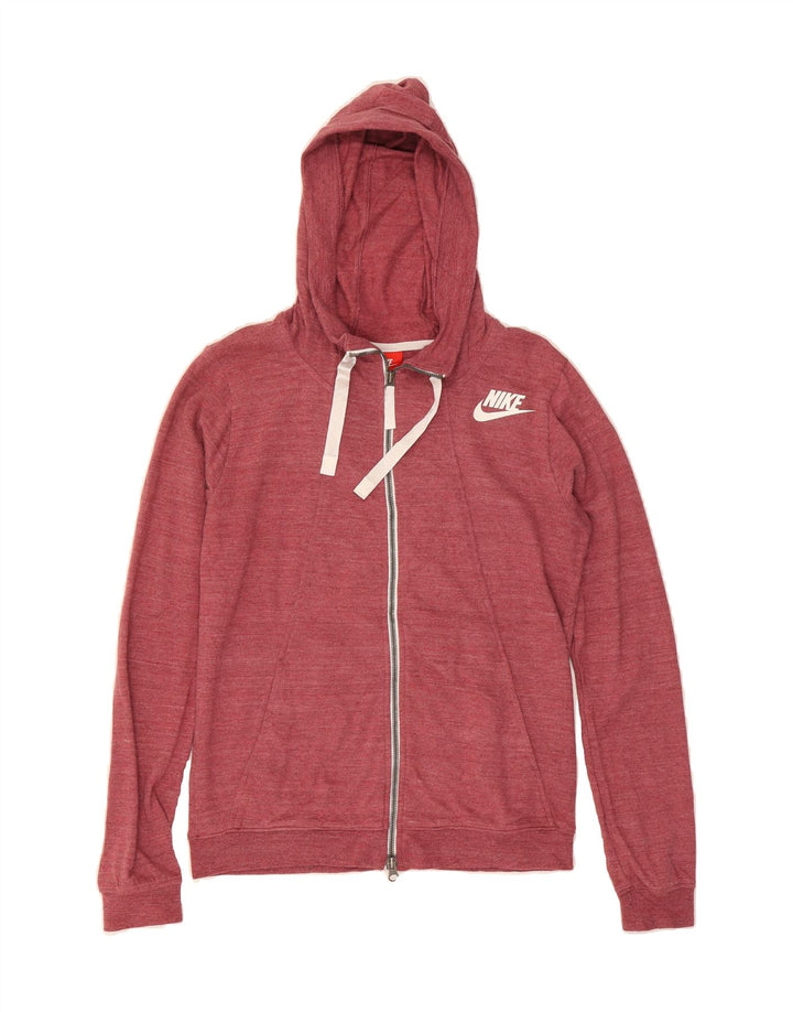 NIKE Womens Zip Hoodie Sweater UK 10 Small Burgundy Polyester Vintage Nike and Second-Hand Nike from Messina Hembry 