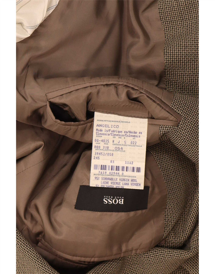 Męska marynarka zapinana na 3 guziki Hugo Boss EU 54 2XL Szara wełna