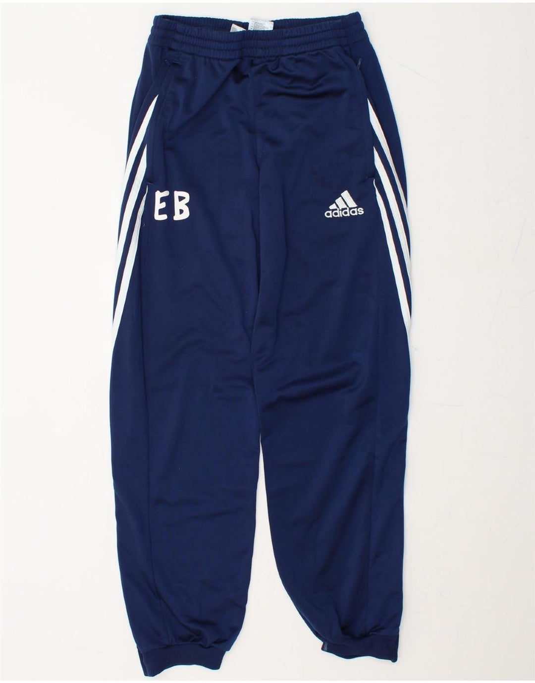 ADIDAS Mens Tracksuit Trousers Joggers Small  Navy Blue Polyester Vintage Adidas and Second-Hand Adidas from Messina Hembry 