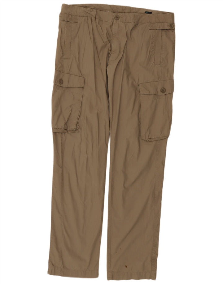 Męskie spodnie cargo BENETTON IT 52 XL W38 L34 Khaki, bawełna