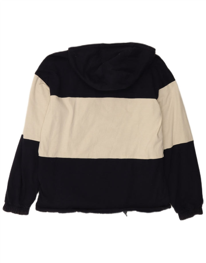 Męska dwustronna kurtka z kapturem FILA IT 50, duża, granatowa, z blokami kolorów