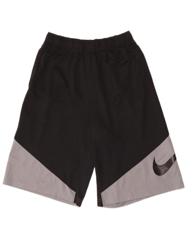 Chłopięce spodenki sportowe Nike Dri Fit Graphic 13-14 lat XL, czarne, z blokami kolorów