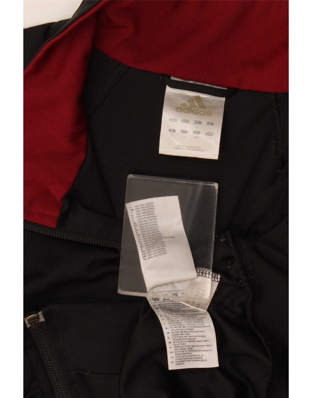 Adidas Męska bluza dresowa, duża, czarna, poliestrowa