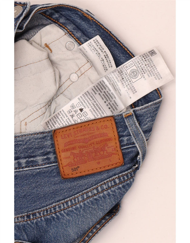 Damskie jeansy Levi's 501 Crop Straight W28 L26 Niebieskie bawełniane