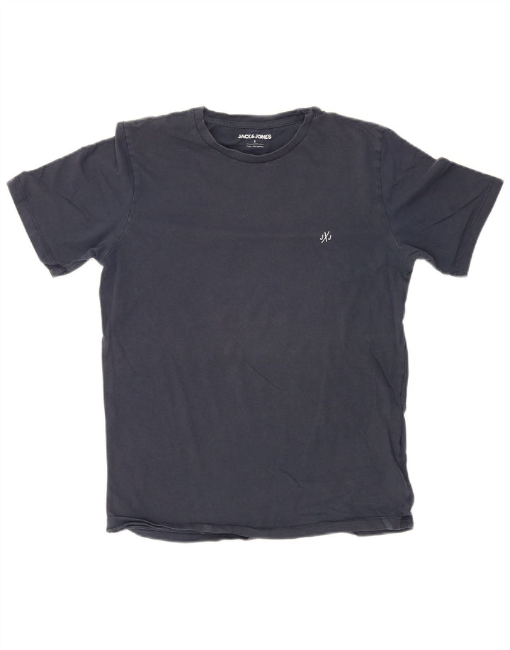 T-shirt męski Jack & Jones, mały, granatowy, bawełniany