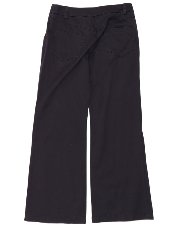 Damskie spodnie casual z szeroką nogawką Max & Co. UK 8 Small W28 L28 Granatowe