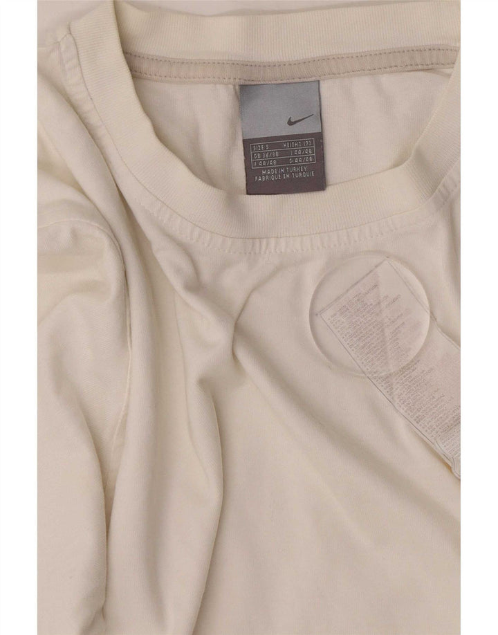 Męska koszulka Nike z długim rękawem, UK 36/38, mała, biała bawełna