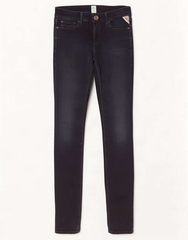 Replay Damskie Luz Skinny Jeans W29 L34 Granatowa bawełna