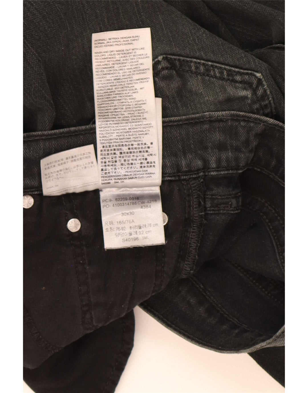 Męskie jeansy slim fit Levi's W30 L30 Czarna bawełna