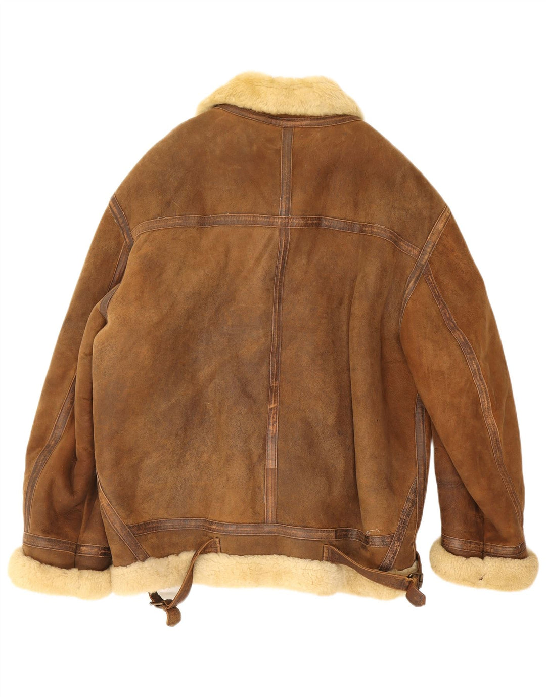 Vintage męska kurtka Shearling UK 42 XL Brązowa kurtka Shearling