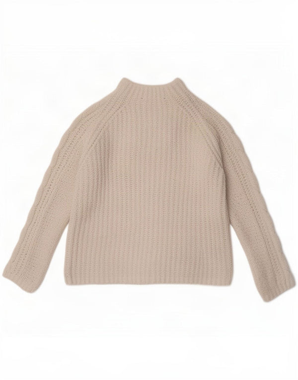 Marks & Spencer Damski sweter z golfem, UK 10, mały beż