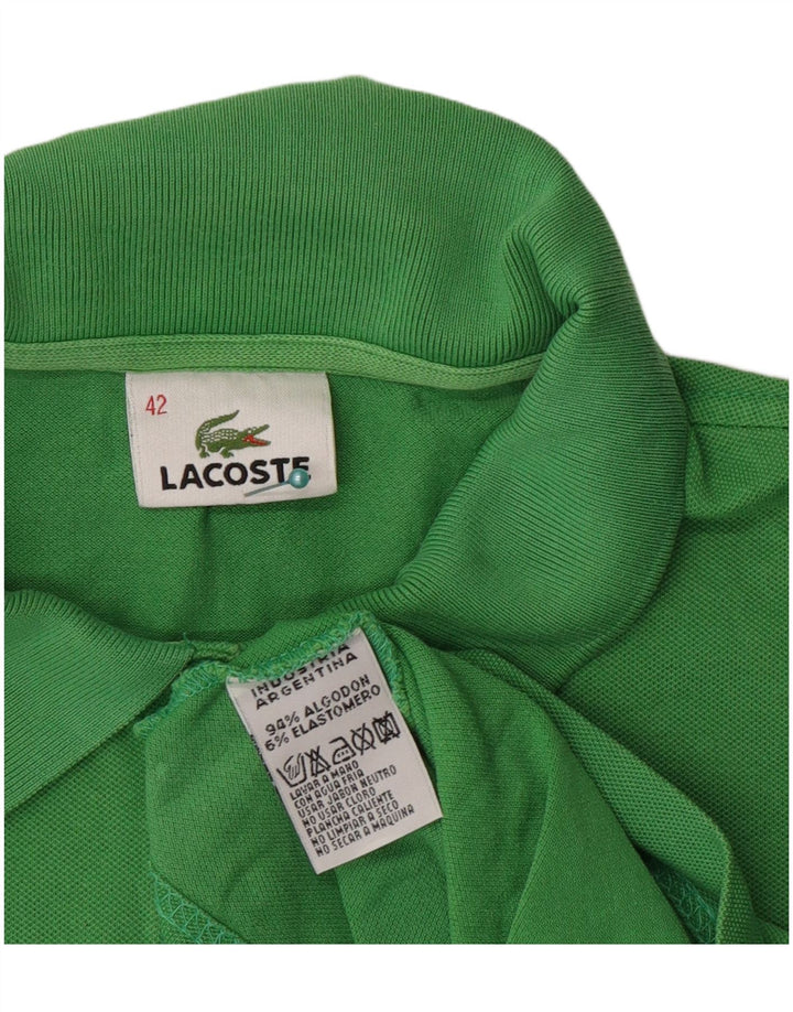 Damska koszulka polo Lacoste, rozmiar 42, duża, zielona bawełna