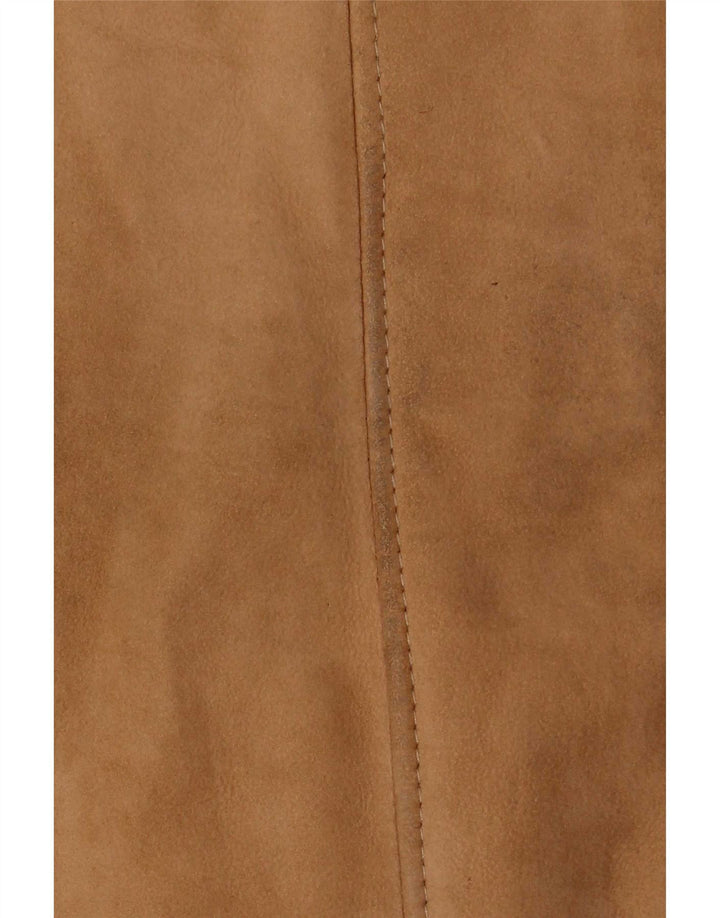 Vintage damska kurtka Shearling z kapturem UK 12 średni beż