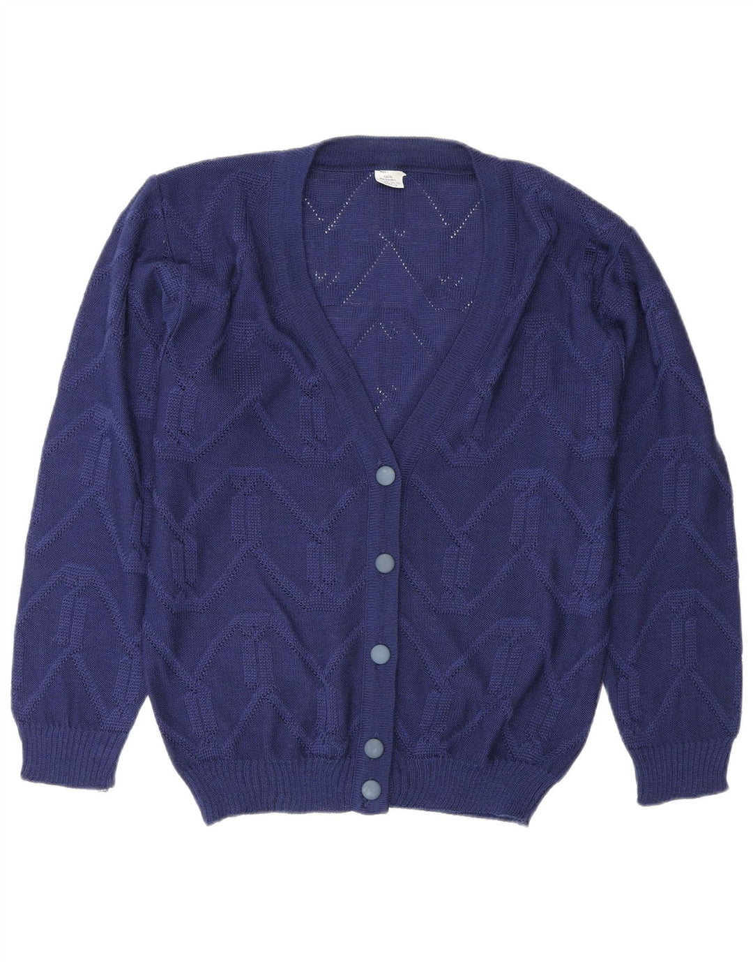 Sweter damski w stylu vintage, EU 38/40, średni niebieski Chevron, poliakryl