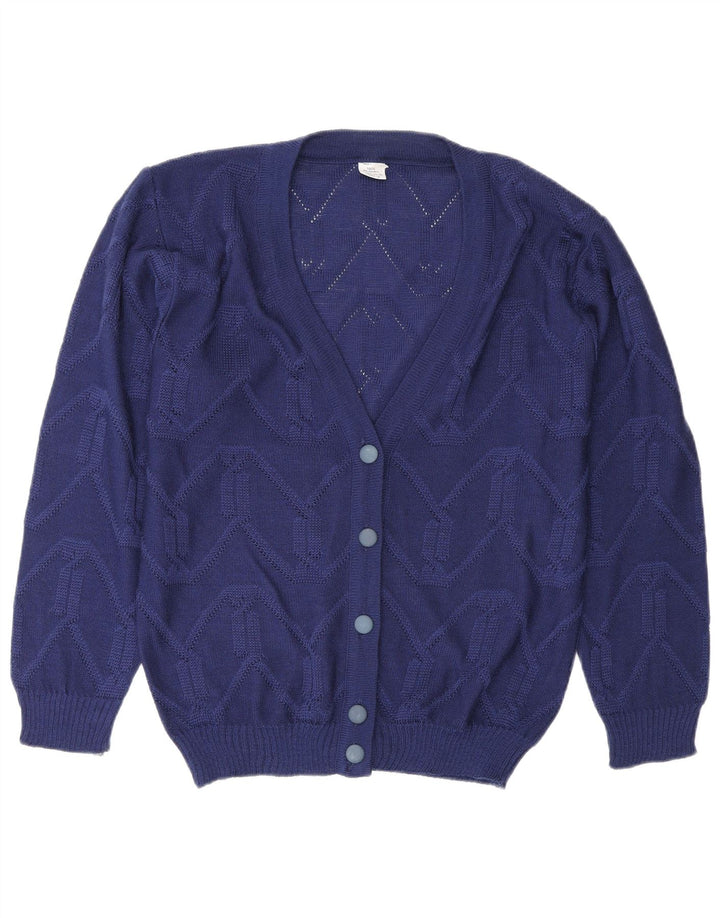 Sweter damski w stylu vintage, EU 38/40, średni niebieski Chevron, poliakryl