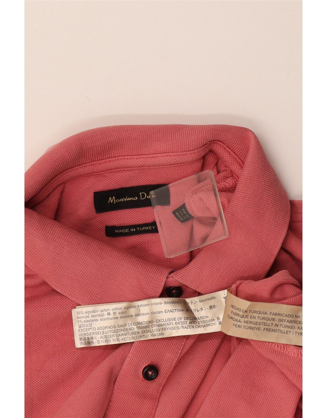 Męska koszulka polo Massimo Dutti XL, różowa, bawełniana
