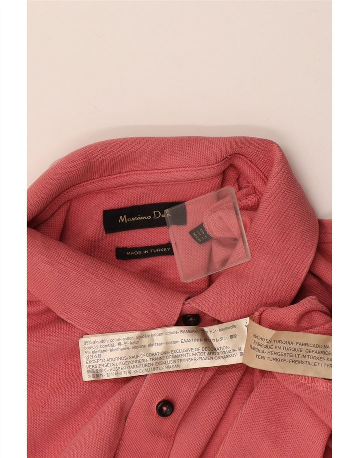 Męska koszulka polo Massimo Dutti XL, różowa, bawełniana