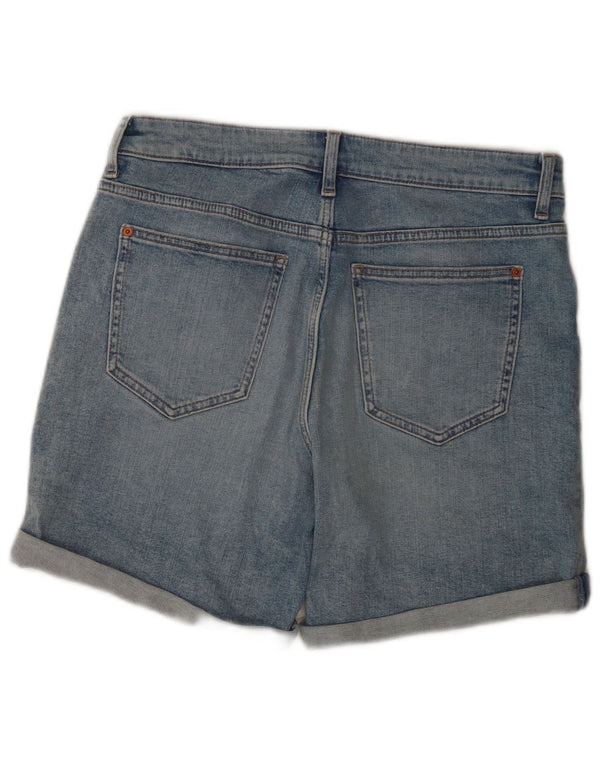 Marks & Spencer Damskie spodenki jeansowe Boyfriend UK 12 Medium W30 Niebieskie bawełniane