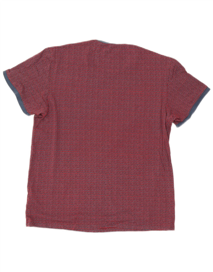Męski T-shirt Penguin, duży, czerwony Chevron
