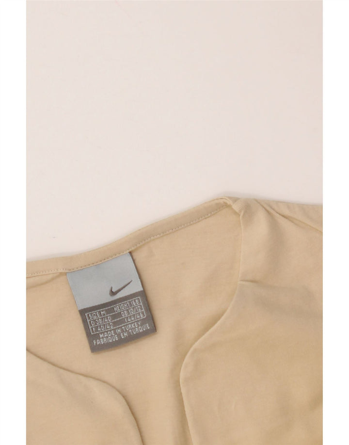 Damski T-shirt NIKE Crop Top UK 10/12 Średni Beż
