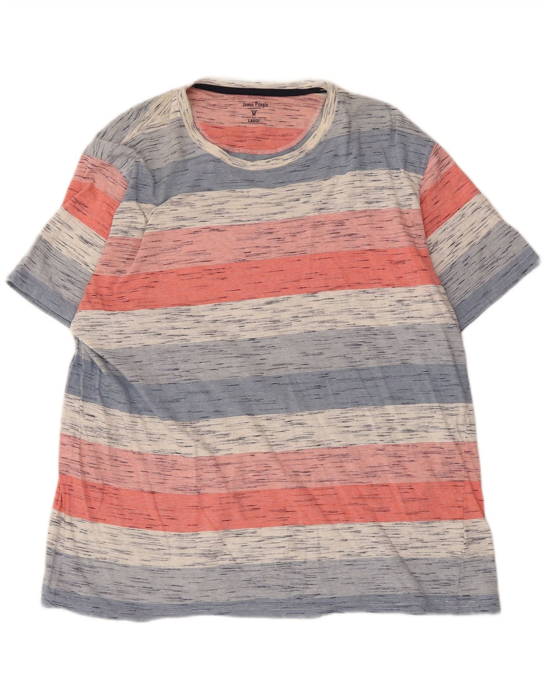 T-shirt męski James Pringle, duży, wielokolorowy, bawełniany w paski