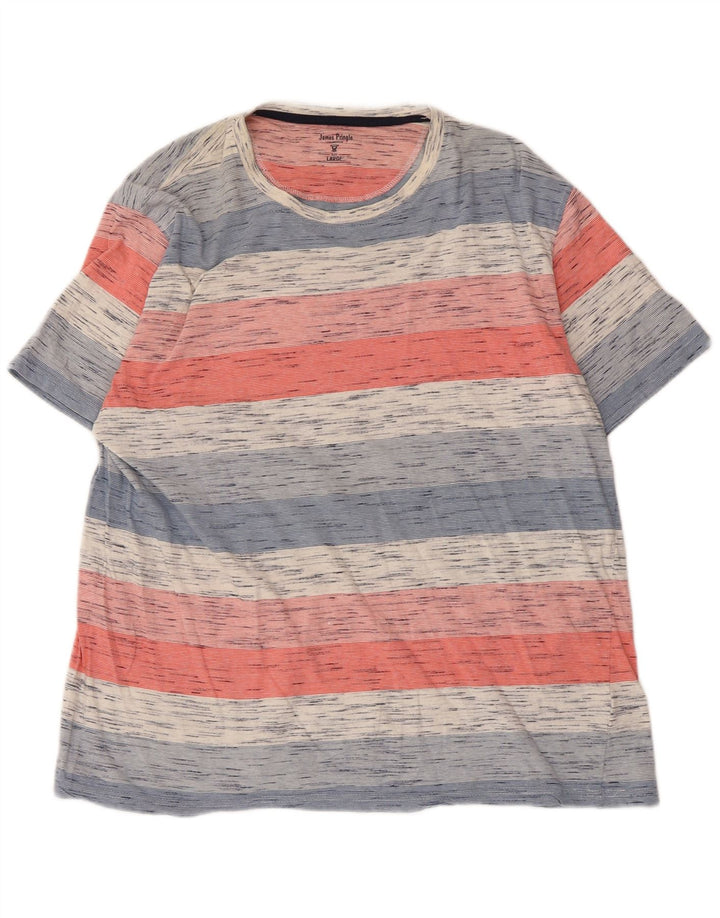 T-shirt męski James Pringle, duży, wielokolorowy, bawełniany w paski