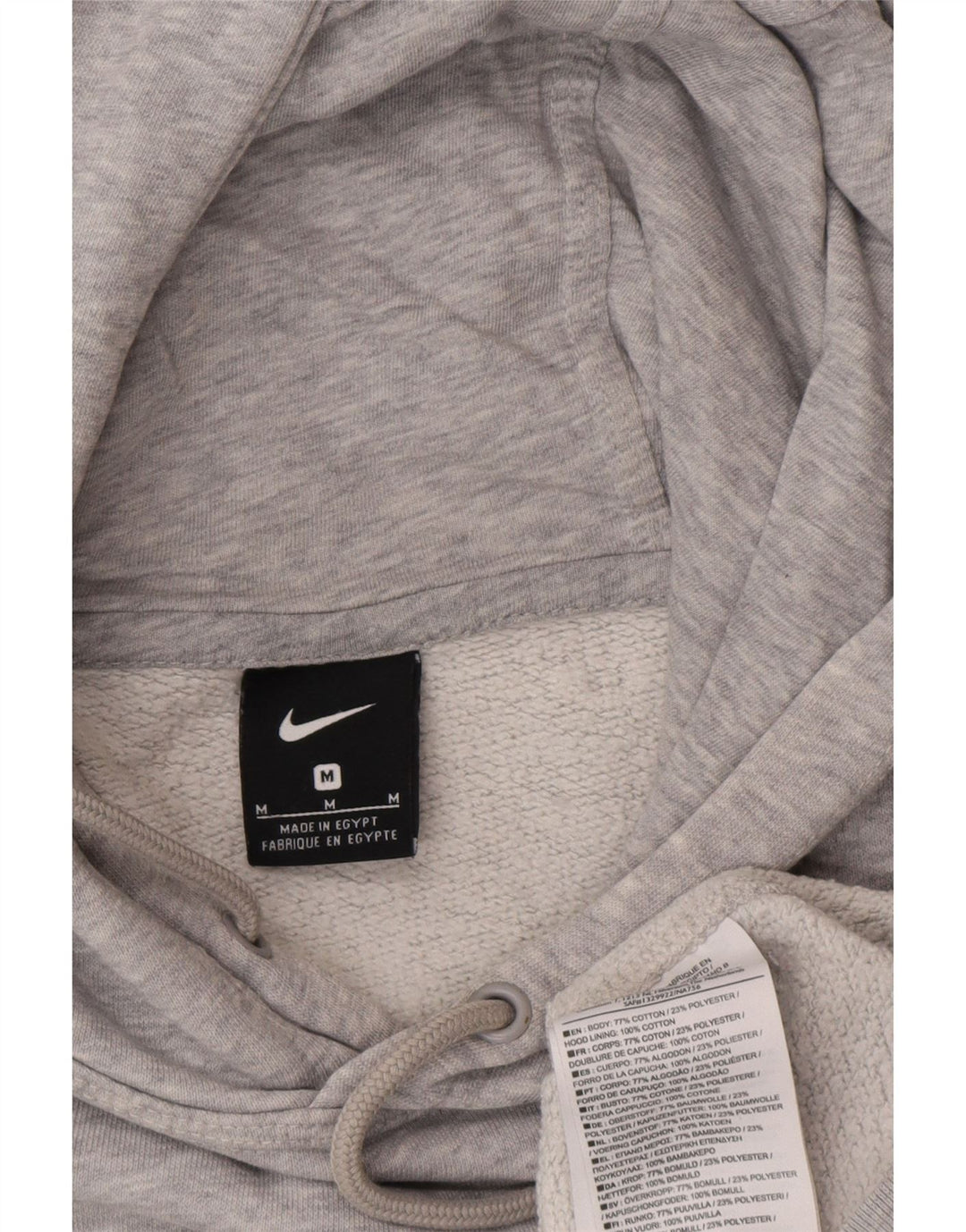Męska bluza z kapturem Nike, średnia, szara, bawełniana nakrapiana