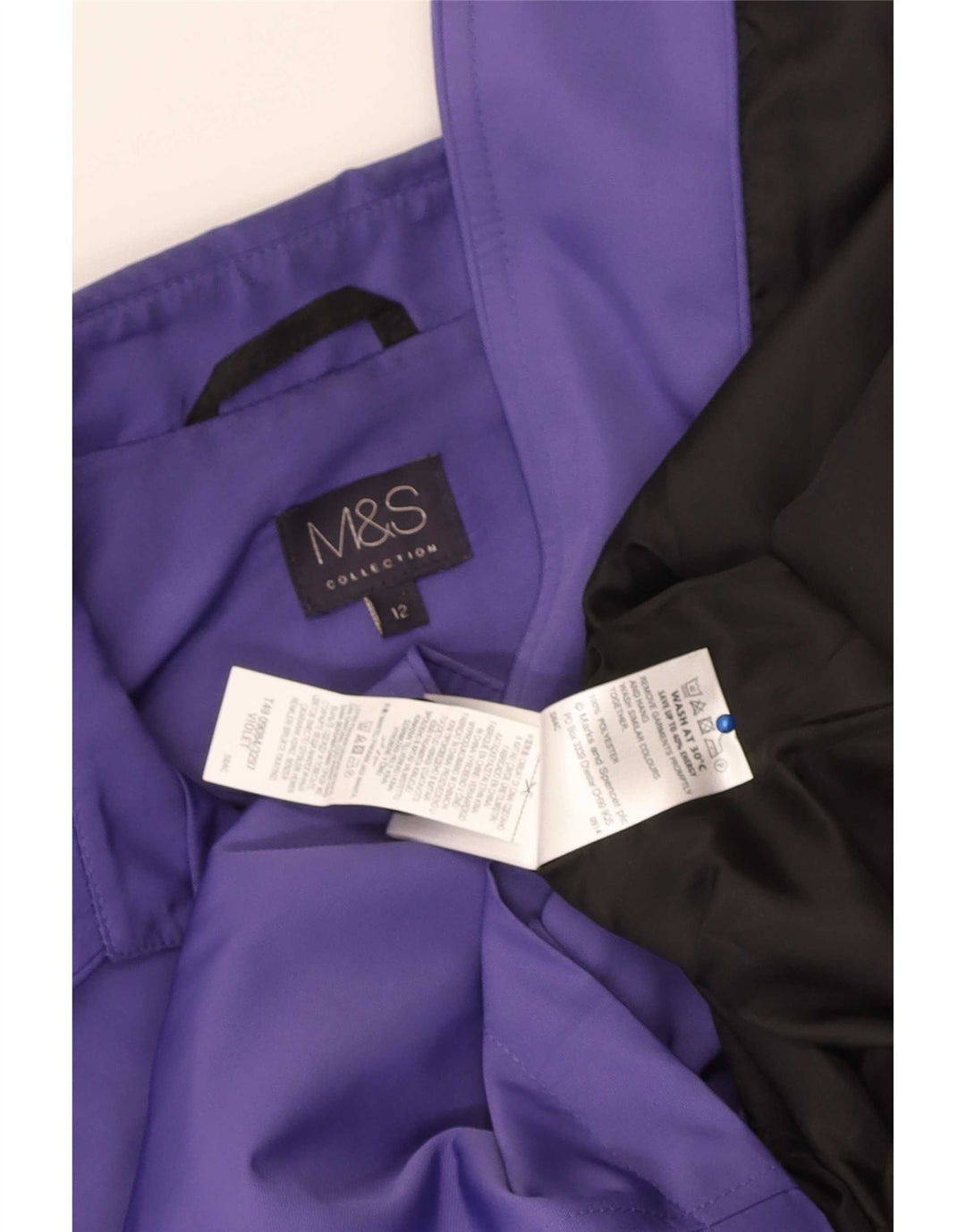Marks & Spencer Damski trencz UK 12, średni fiolet, poliester