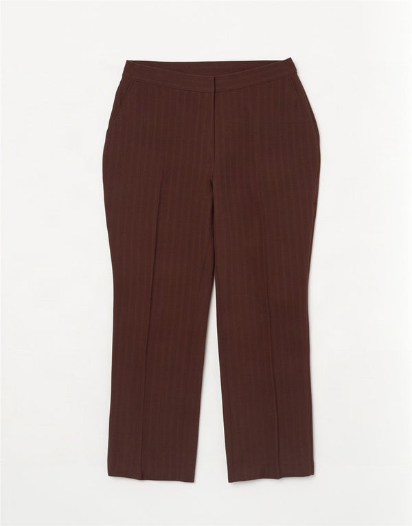 Spodnie damskie Marks & Spencer UK 16 Large W34 L26 Brązowe paski